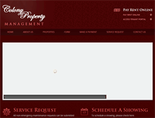 Tablet Screenshot of colony-property.com